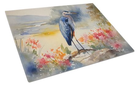 NEW Blue Heron Glass Cutting Board Decorative Tempered Glass Kitchen Cutting and Serving Board Large Size Chopping Board