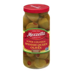 Mezzetta Super Colossal Pimiento Stuffed Spanish Queen Olives - Case Of 6 - 10 Oz.