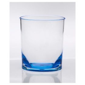 Oval Halo Acrylic Glasses Drinking Set of 4 DOF (12oz), Plastic Drinking Glasses, BPA Free Cocktail Glasses, Drinkware Set, Plastic Water Tumbler (Color: as Pic)